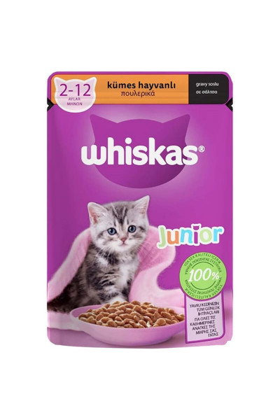 WHİSKAS POUCH KÜMES HAYVANLI JUNİOR 85 GR